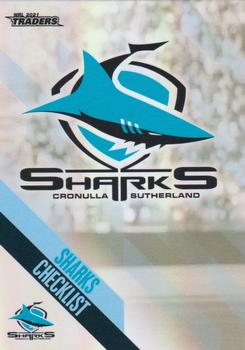 2021 NRL Traders - Pearl Specials #PS031 Cronulla Sharks Checklist Front